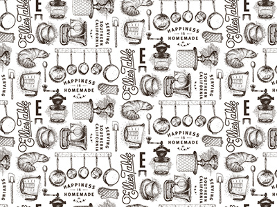 Ellie's Pattern antique bakery cafe cake california coffee food happiness homemade kitchen pattern vintage