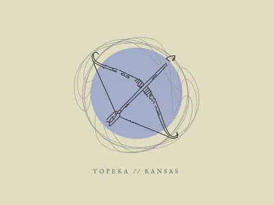 State Capitol Badge Project - Topeka, Kansas arrow badge bow capital purple yellow