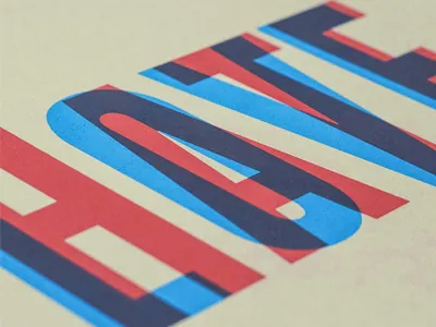 LOVExHATE print screen print typography