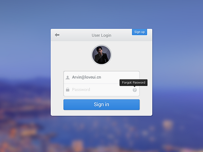 Login arvin button from login loveui signin