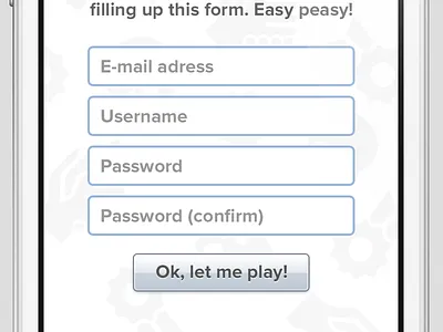Registration Process button haf ios registration sign up