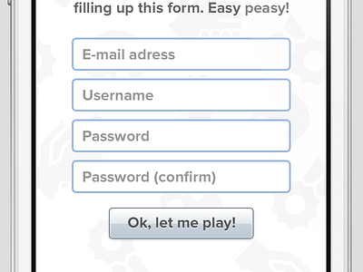 Registration Process button haf ios registration sign up