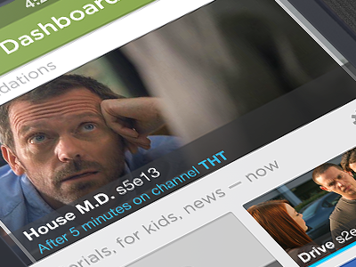 TV dashboard app dashboard flat guide interface serials television tv ui