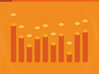 Gold Playlist Cover equalizer gold gold coins music orange playlist playlist cover
