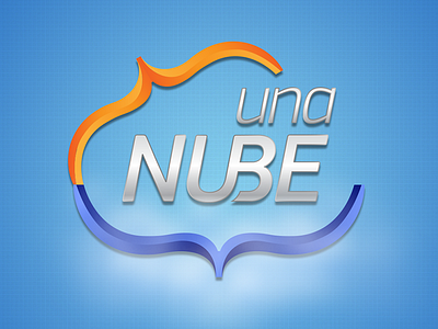 Una Nube blue brand branding cloud code desarrollo development keys marca plata silver type