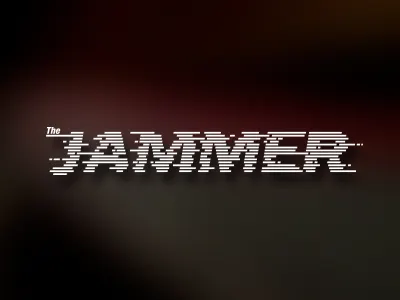 Jammer custom glitch logo radar type