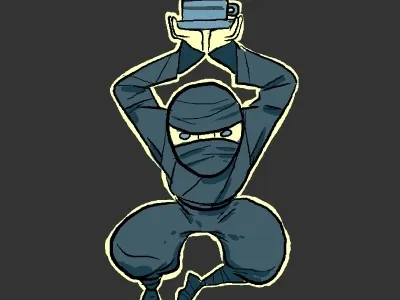 Ninja Tshirt 2 flash ninja sketch tea