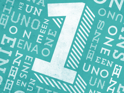 One Pattern 1 invitation languages numbers one pattern tea typography