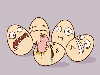 Chicken burster alien birth burster chicken egg