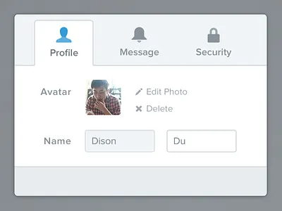 Preferences menu message preferences profile security settings