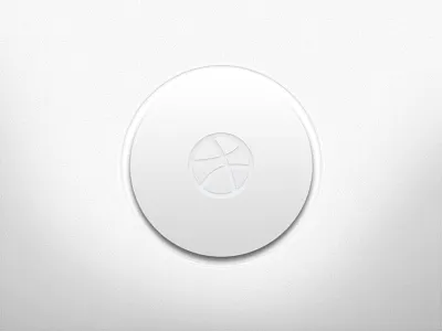 Dribbble Button button clean dribbble icon interface ui white