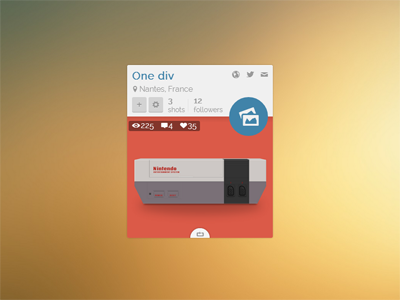 Dribbble Member Card Concept css3 dropdown member card slider