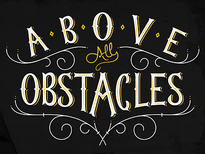 Obstacles hand drawn mrdavenport t shirt the hamper typography