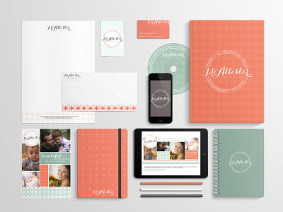 McAllister Photography blue branding business card graphic design letterhead logo logo design mcallister orange patterns photography website
