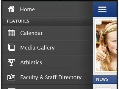 App Menu app icons interface ios list menu ui user