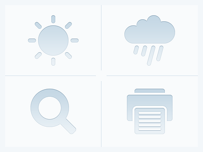 Some Icons icons print rain search sun weather web website