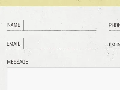 Contact Form form museum retro transportation website worn