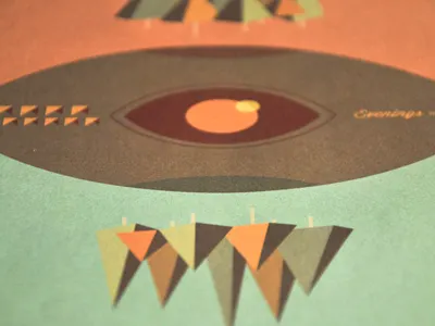 In the sun design fold music packaging poster stitch