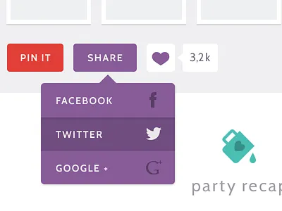 Party Time cabin party purple turquoise ui