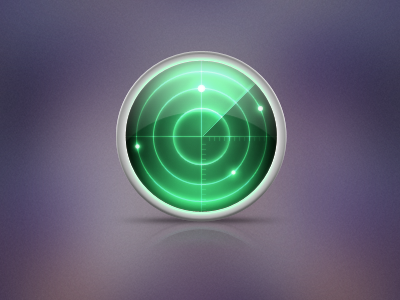 Radar 3d icon photoshop radar realistic scan