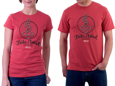 Diablo Bike to Work 2013 mockup (concept 02) bicycle bike black cycle flag red script shirt tire wheel