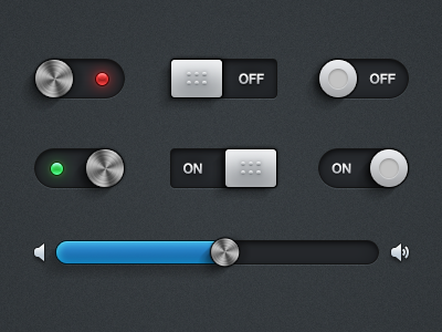 Super sweet UI kit on it's way buttons clean download interface leds mike busby psd resource slider switches toggles ui kit user interface