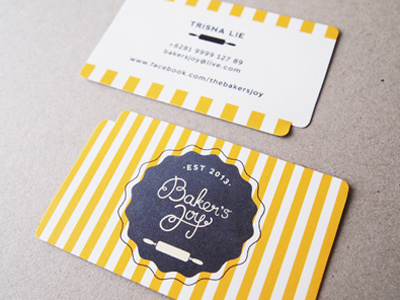 Baker's Joy Business Card bakery business card name retro