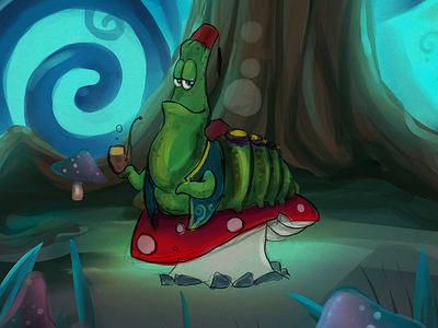 Magic Forest. Background for colorbook game. background colorbook game illustration