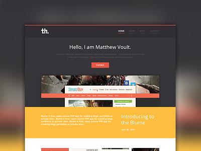 Portfolio Concept concept matthew voult minimal portfolio themium