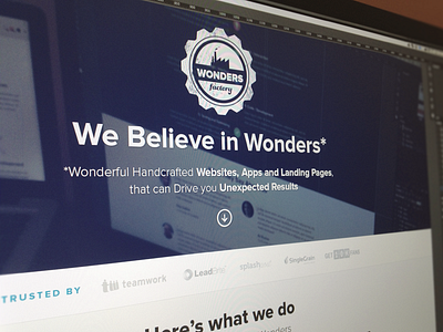 Wonders Factory design flat header headline logo ui wonders factory