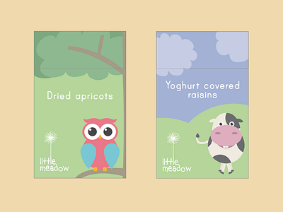 Packaging drafts clean cow illustration kids minimal owl packaging simple soft