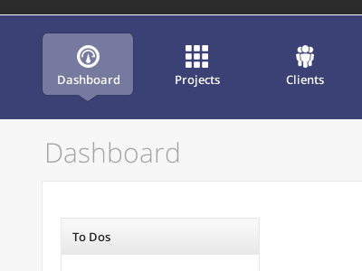 Dashboard Header blue dashboard grey icons ims nav navigation ui ux