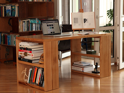 My Workspace desk room wood workspace