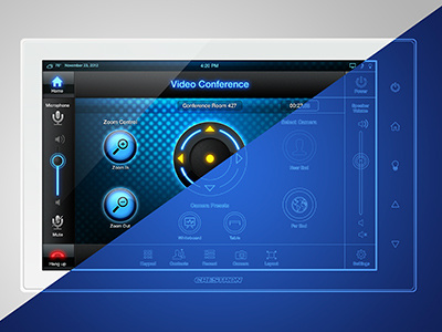 Crestron TSW-1050 TRON Video Conference crestron gui screen touch touch panel touch screen tron