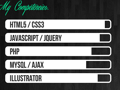 My Skills bar animate bebas css css3 design graphic html
