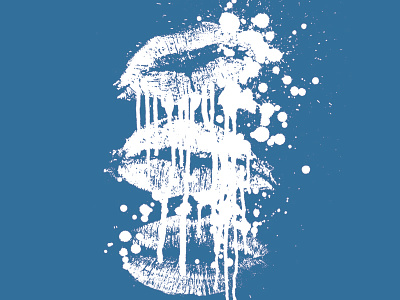 Lips hunted design kiss lip lips love paint shirt