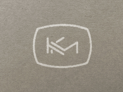 K + M Wedding Monogram identity monogram screenprint wedding