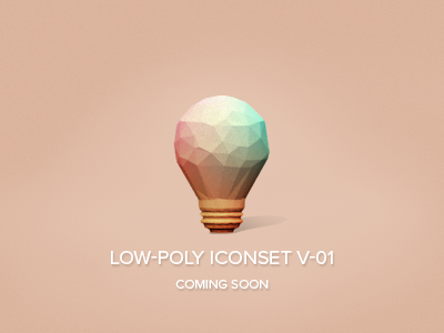 Low-Poly Icon Set abstract icon icon set icons india low poly saurabhj ui web