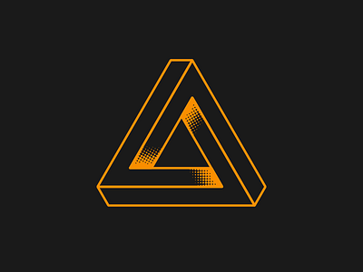 Impossible (Penrose) Triangle concept identity impossible triangle logo penrose triangle simple vector