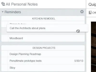 Evernote Reminders for the Web evernote list reminders table to do todo web