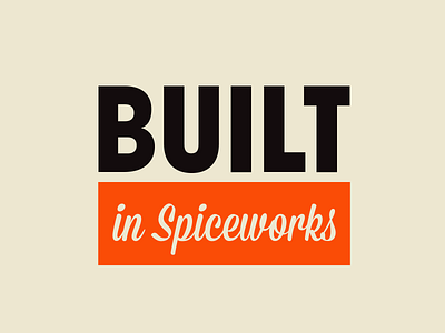 Built In Spiceworks decal office typography