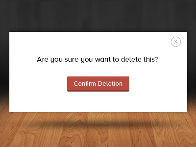 Dialog/Confirmation Popup box button dark dialog flat light popup ui wood