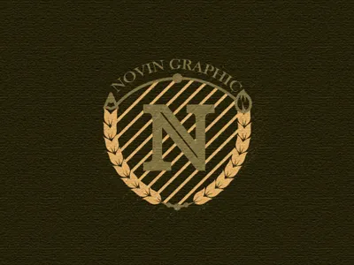 Novin Graphic 1ta brand brush graphic hosseinyektapour logo mark monogram n novin pencil retro