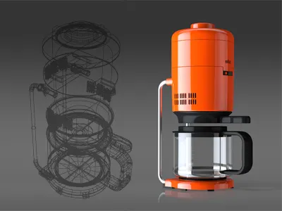 Braun KF 20 Coffee Machine braun cinema 4d cinema4d render