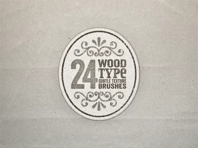 Wood Type Texture Brushes ... brushes download freebie lettering type typeface typo typography wood type woodtype