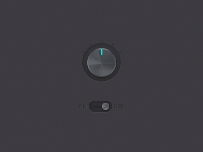 switch & knob dark knob switch ui