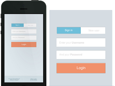 Login for an iPhone App iphone login minimal