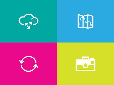 Icons Bundle blue bundle camera green icon icons magenta map photo pink refresh weather yellow