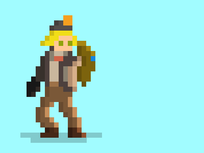 Explorer Ezreal doublelift explorer ezreal illustration league league of legends legends pixel pixel art vector