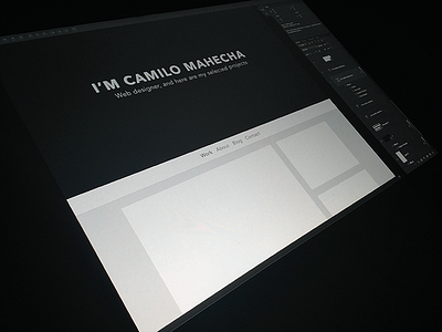 Portfolio WIP black photoshop portfolio process wip
